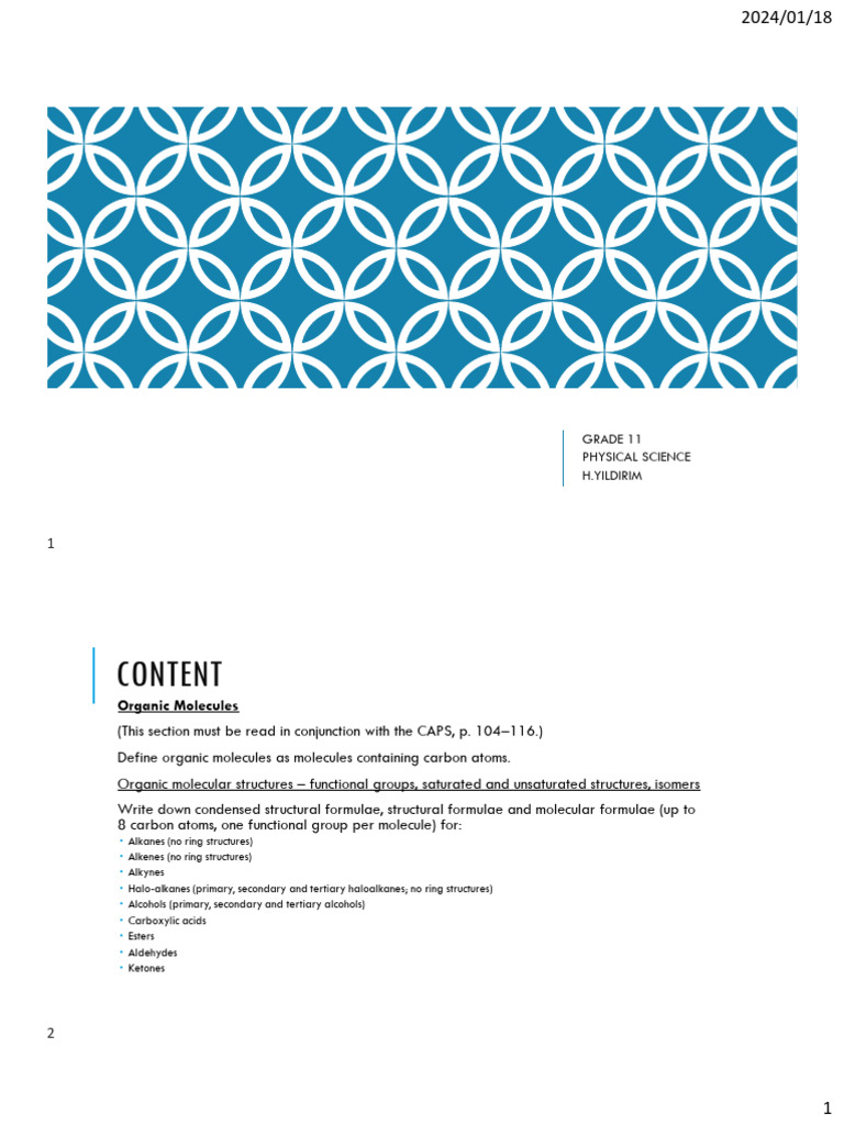 1.1 ORGANIC NAMING ISOMERS Summary | PDF | Functional Group | Organic ...