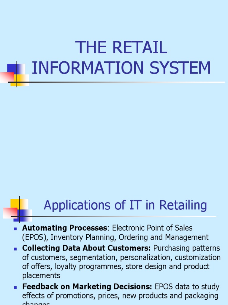 The Retail Information System | PDF | Retail | Point Of Sale