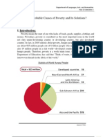 Probable Causes of Poverty and Its Solutions