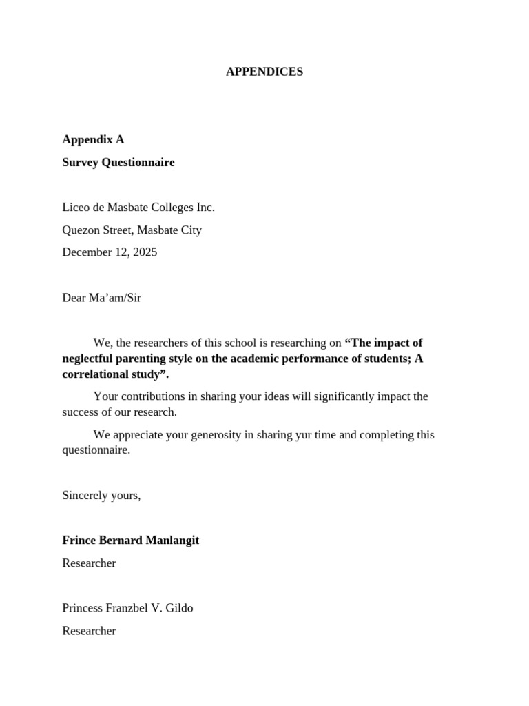 Appendices | PDF