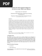 Emerging Broadband Wireless Technologies: WIFI and WIMAX