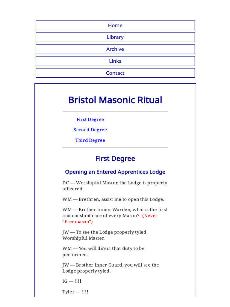 1780c Bristol Masonic Ritual 01-03 | PDF | Freemasonry | Guild
