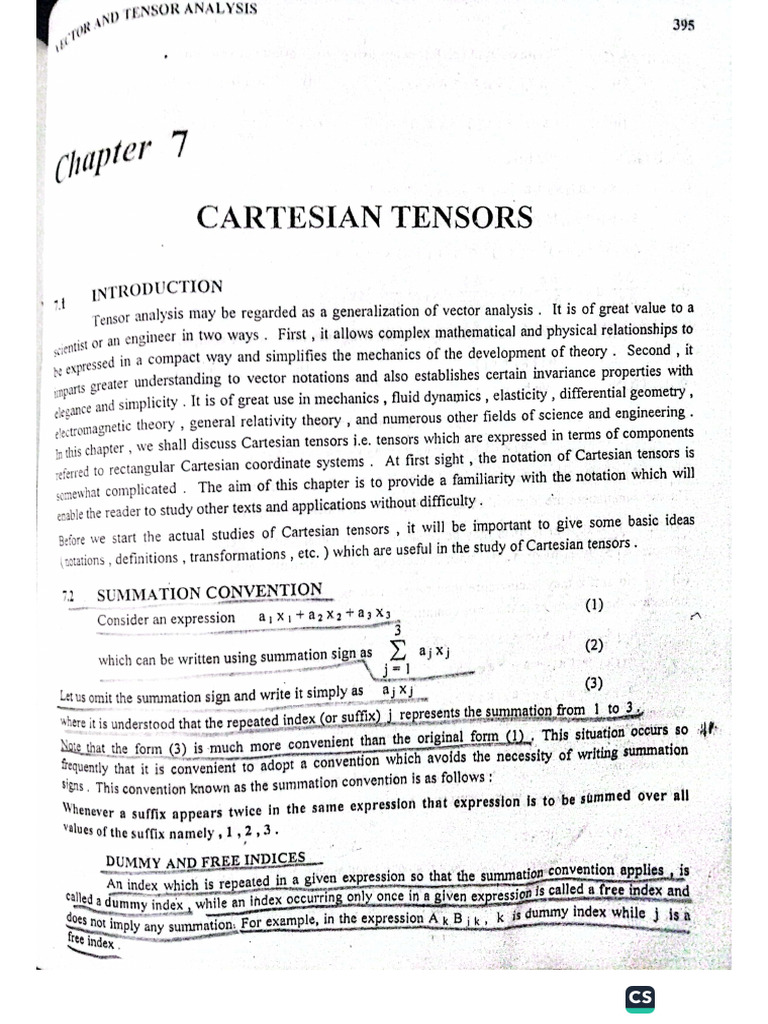 Tensor Analysis 1 | PDF