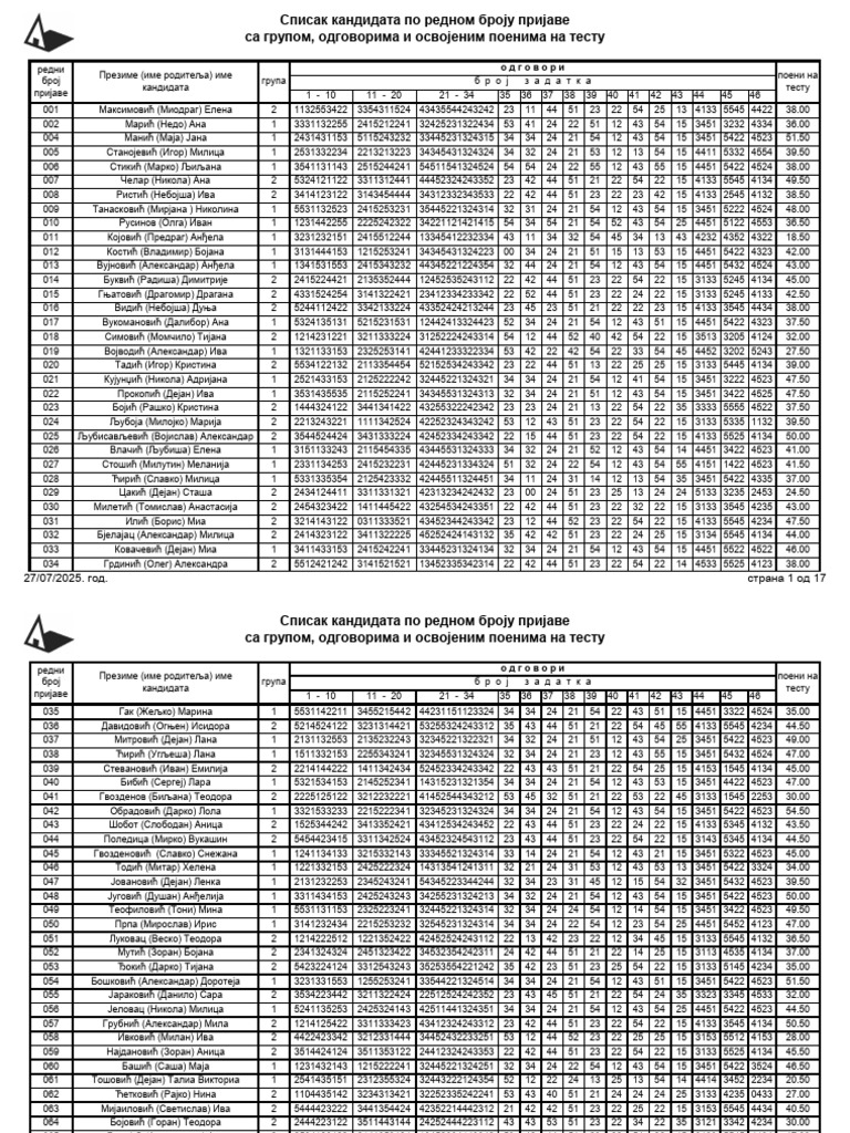 4 Odgovori Test | PDF