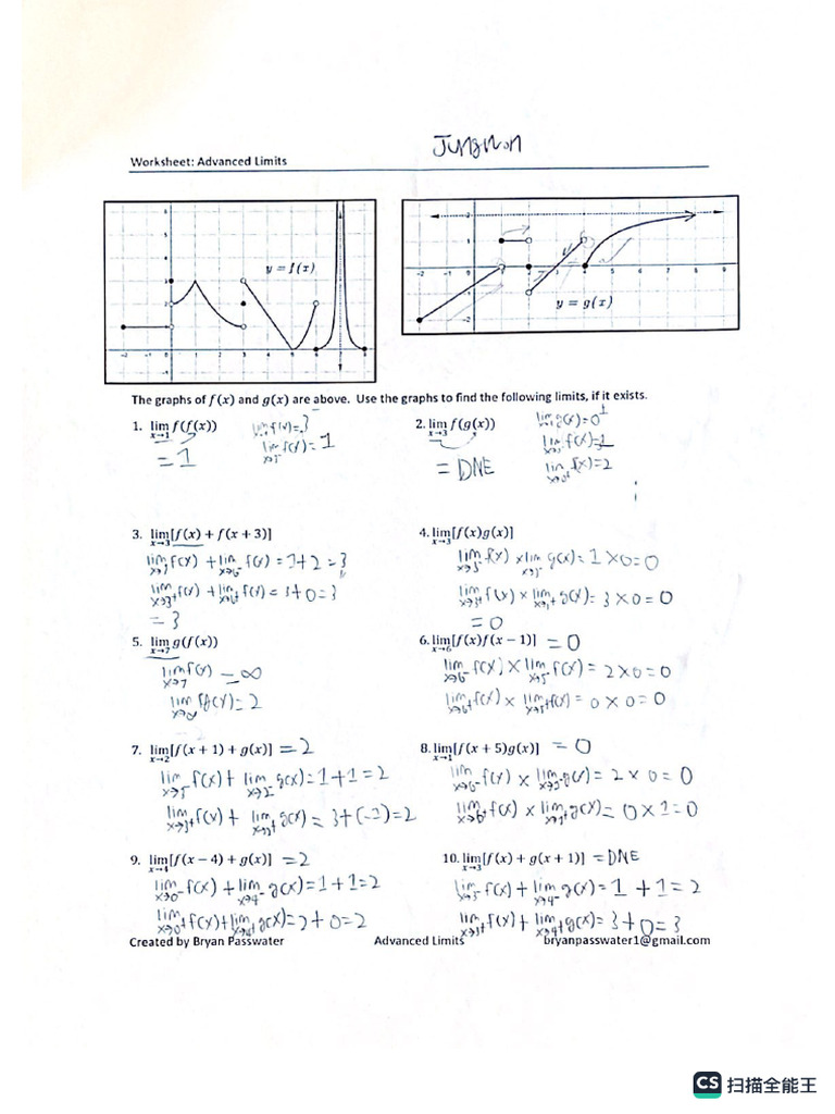 Advanced Limits JungWon | PDF