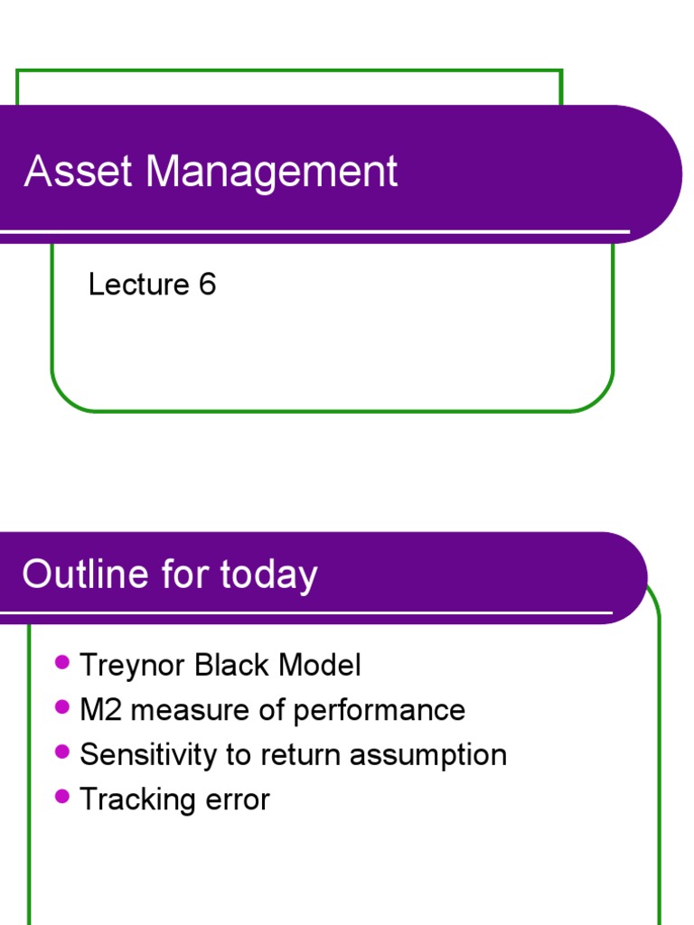 Treynor Black Model & M2 Performance Measure | PDF | Sharpe Ratio ...