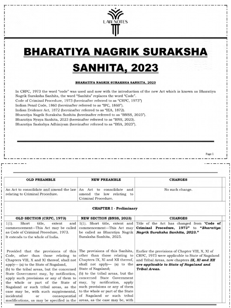 Bnss Notes | PDF