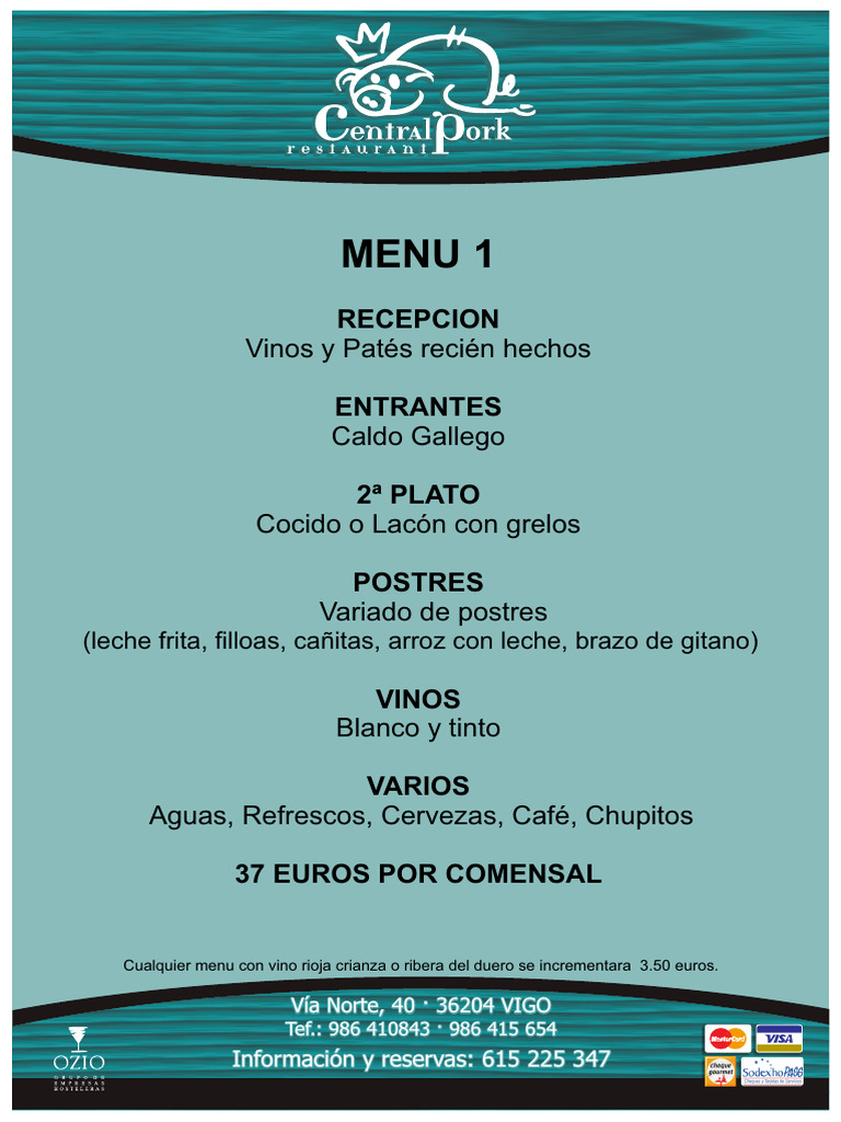 Menus 1 | PDF | Alimentos | Cocina occidental