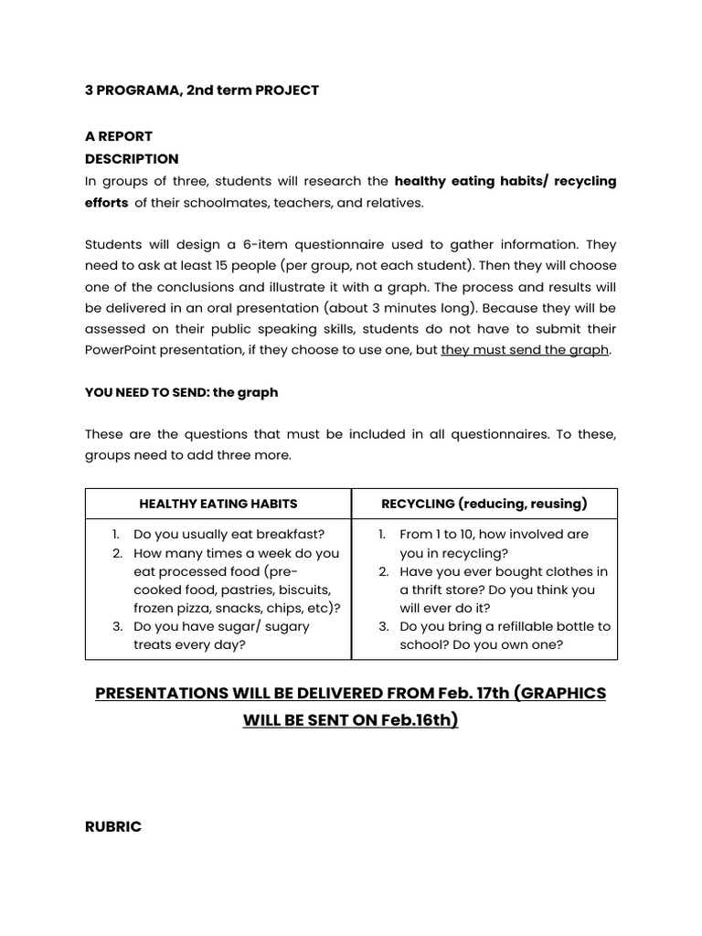 3P - 2nd TERM Project | PDF | Vocabulary | Communication