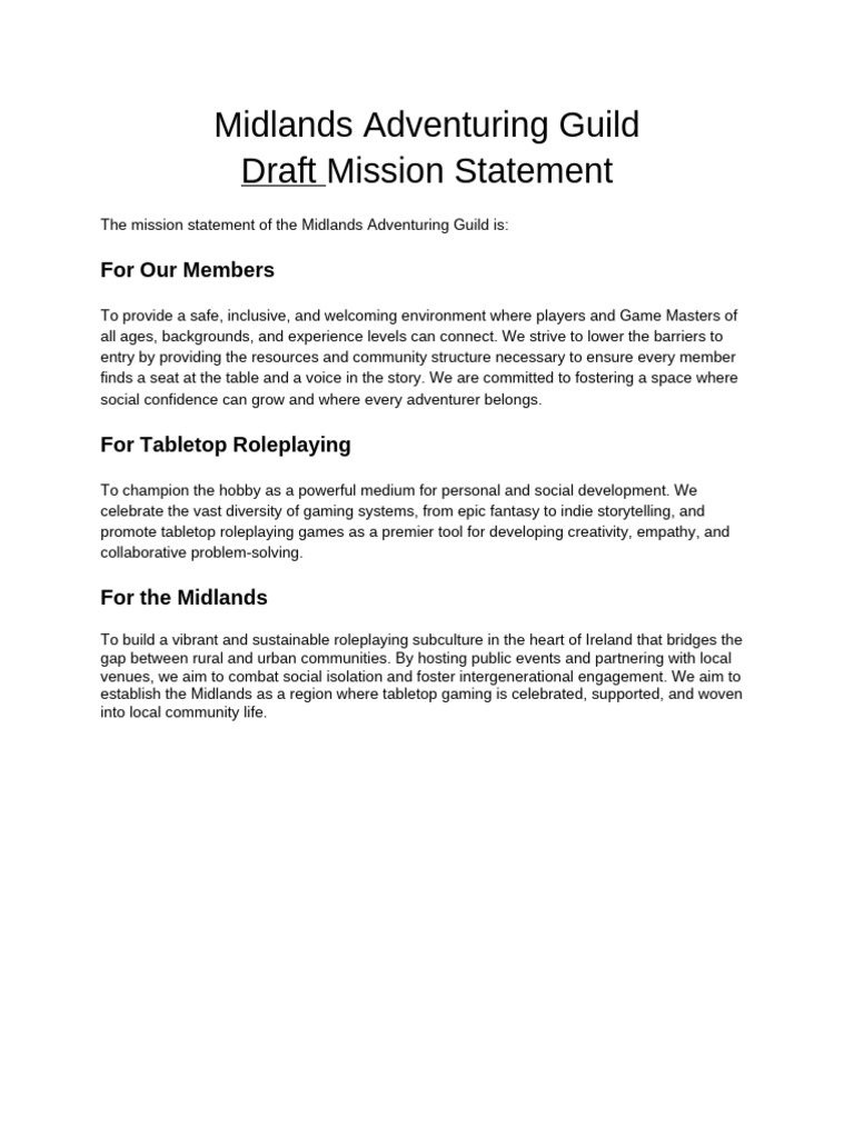 Draft Mission Statement and Constitution | PDF | Elections | Role ...