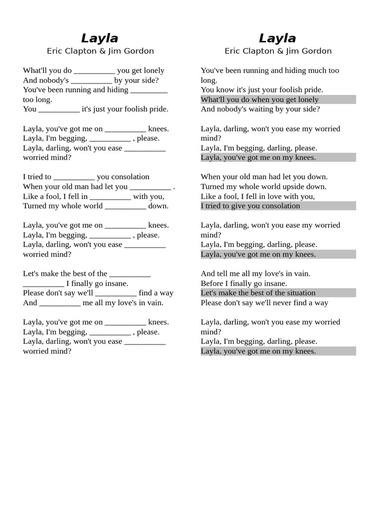 Layla | PDF | Song Recordings | Universal Music Group