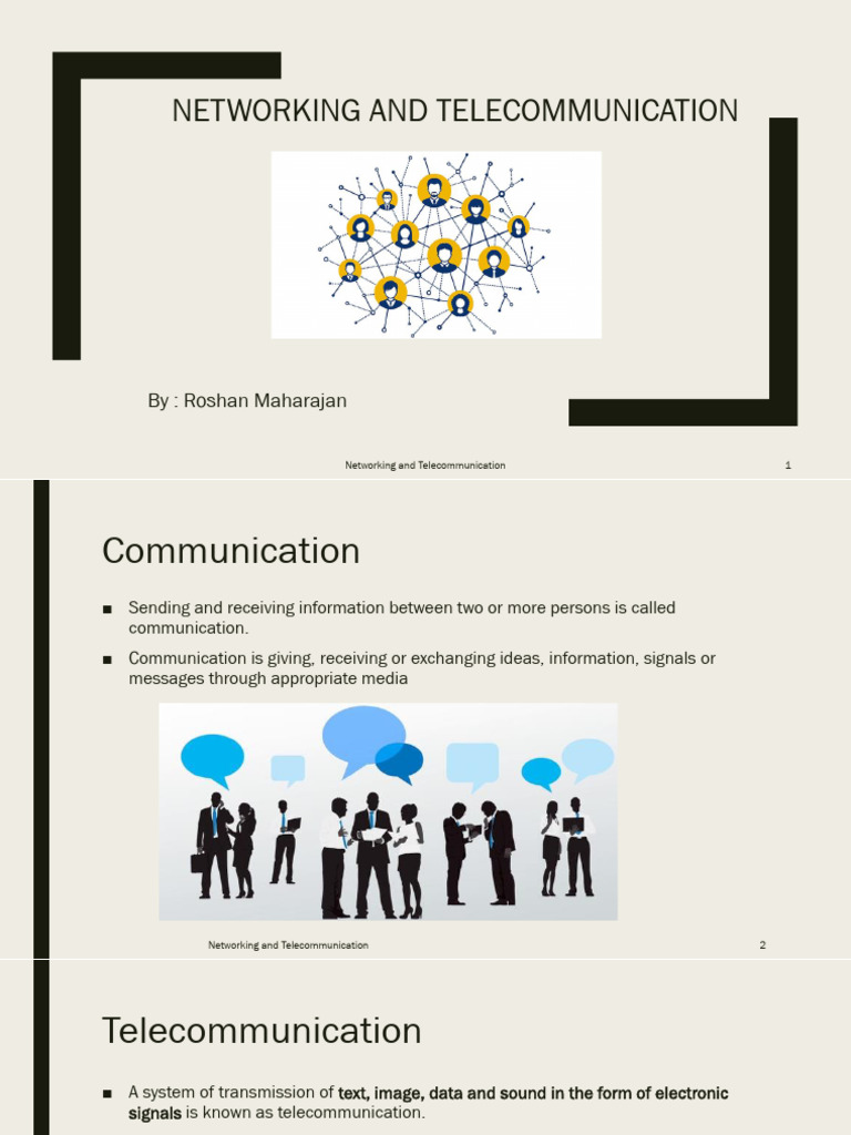 Networking and Telecommunication | PDF | Transmission Medium | Computer ...