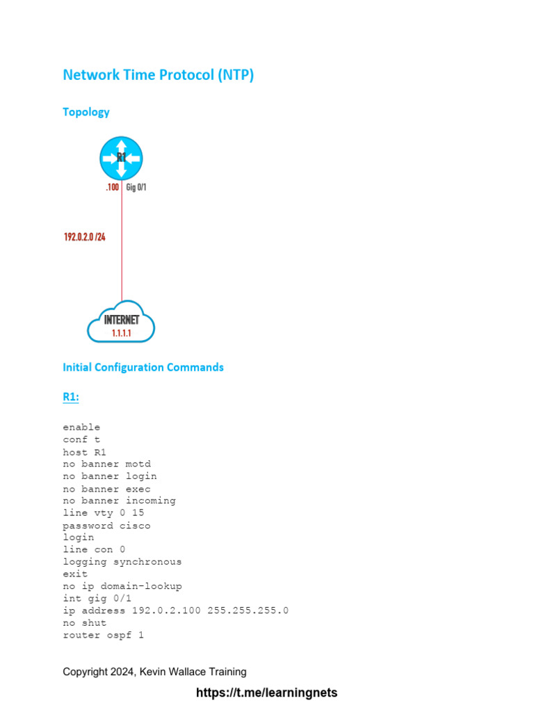 4.1 Network Time Protocol NTP Lab | PDF | Network Protocols ...