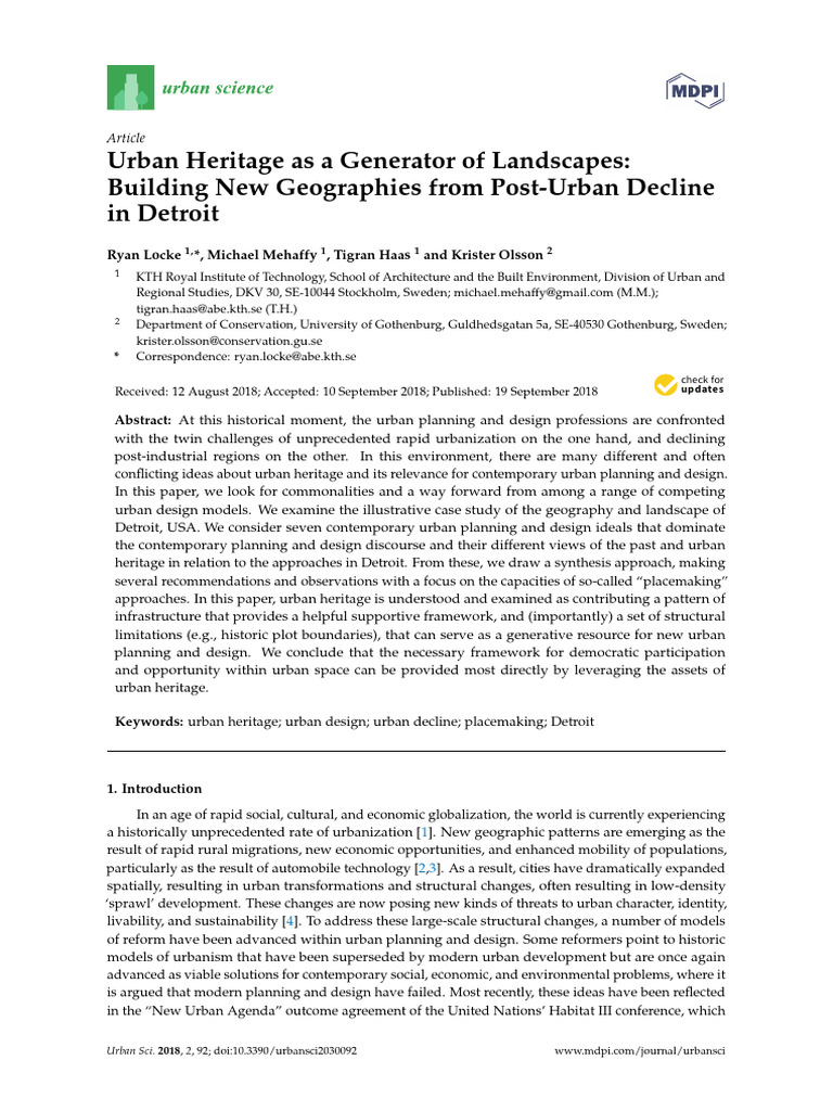 Urban Heritage As A Generator of Landscapes. Building New Geographies ...
