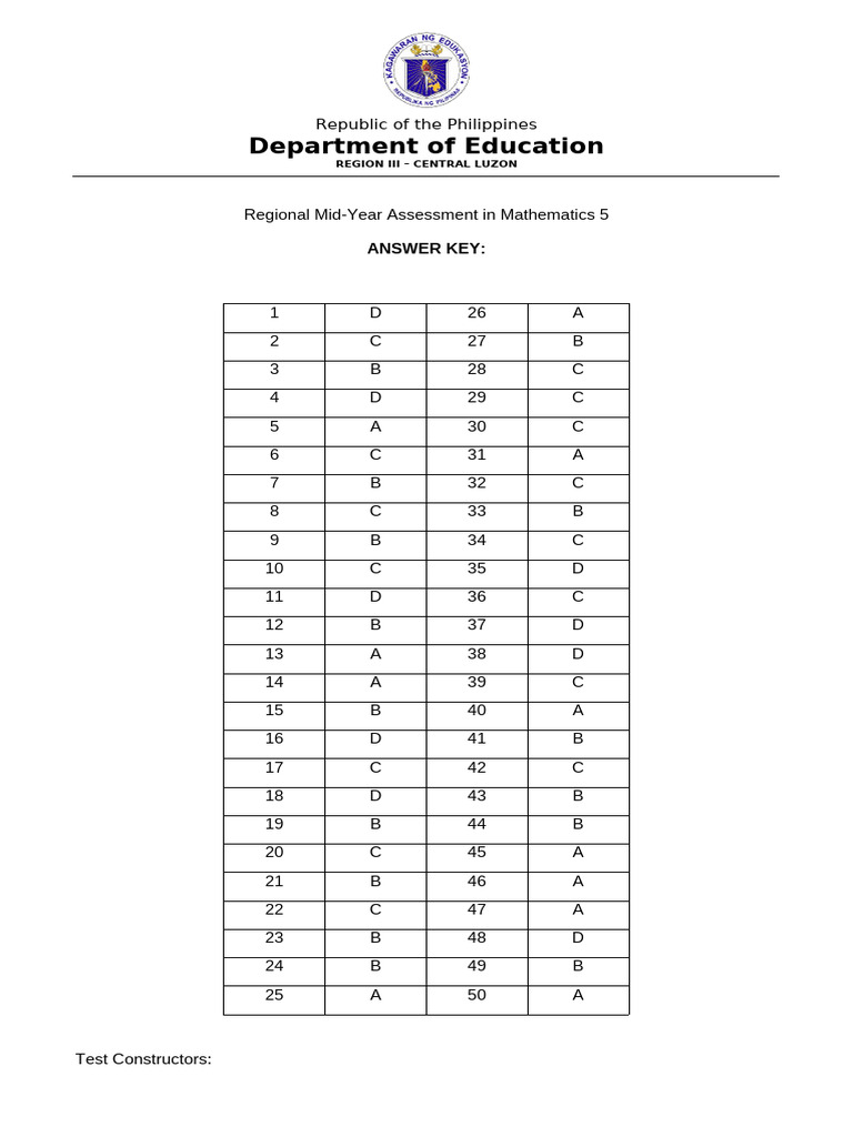 Rmya g5 Key Revised | PDF