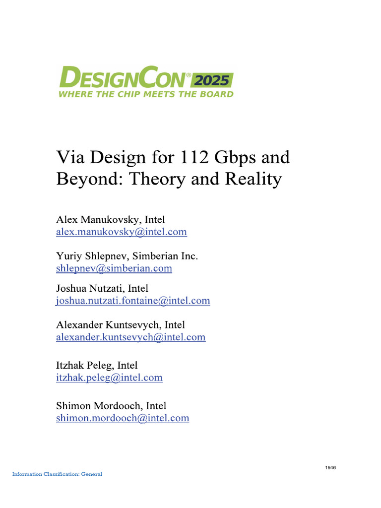 Via Design For 112 Gbps and Beyond - Theory and Reality | PDF