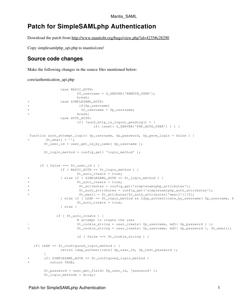 Mantis SAML Integration | PDF | Cybercrime | Secure Communication