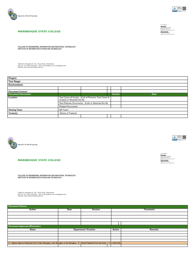 QA Test Cases Template Alpha | PDF | Computing | Computer Security