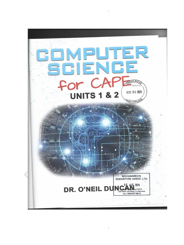 Computer Science For Unit 1 and 2 Cape | PDF