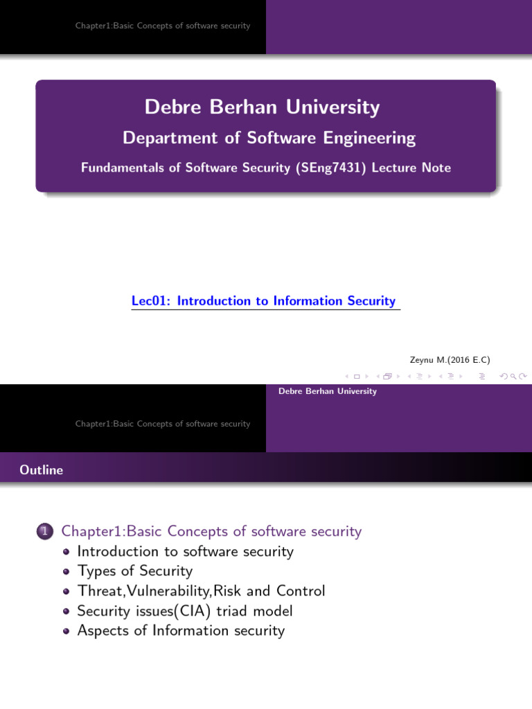 Chap1 Introduction To SW Sec | PDF | Information Security | Security