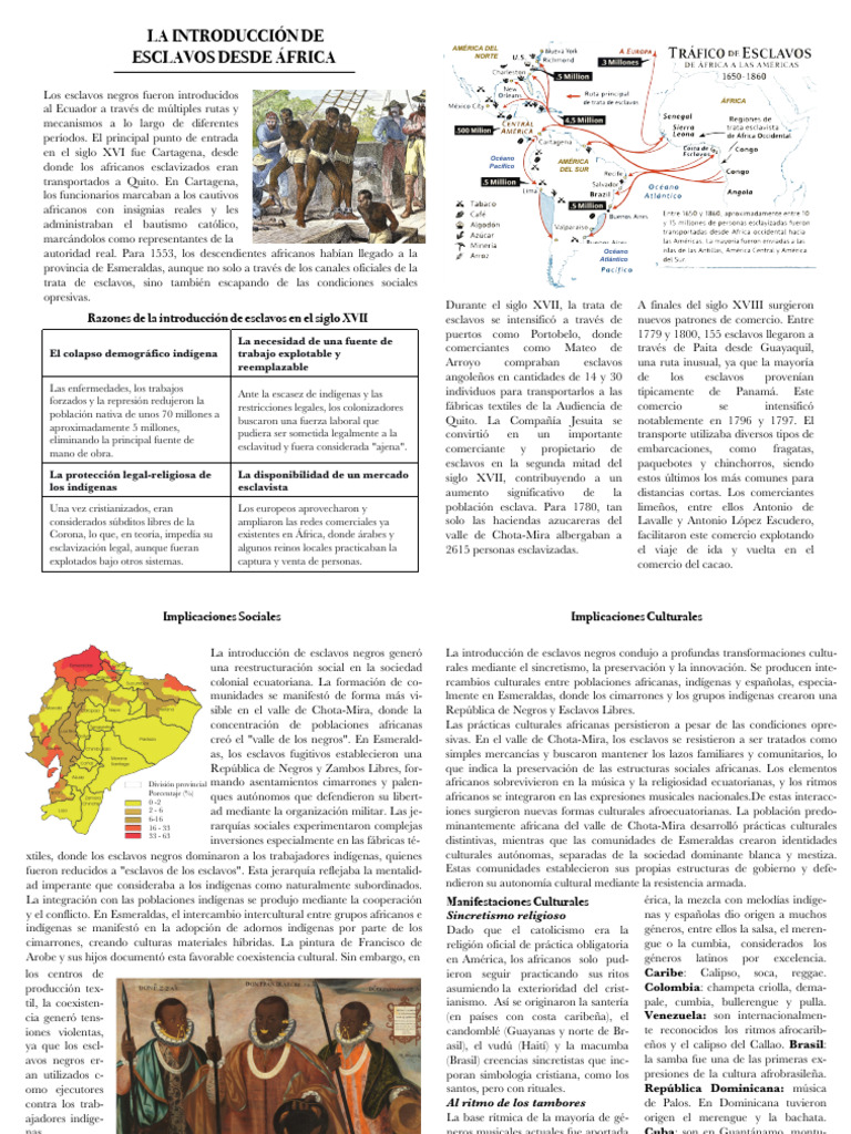 Esclavos Africanos en América | PDF | Comercio de esclavos del ...