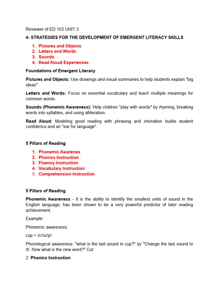 Reviewer of ED 102 UNIT 3 | PDF | Phonics | Inquiry Based Learning