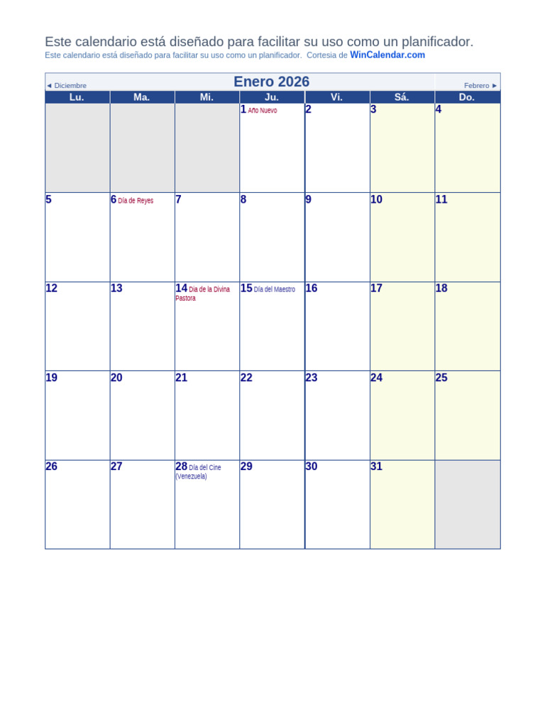 Calendario 2026 | PDF | Pascua de Resurrección | Observancias