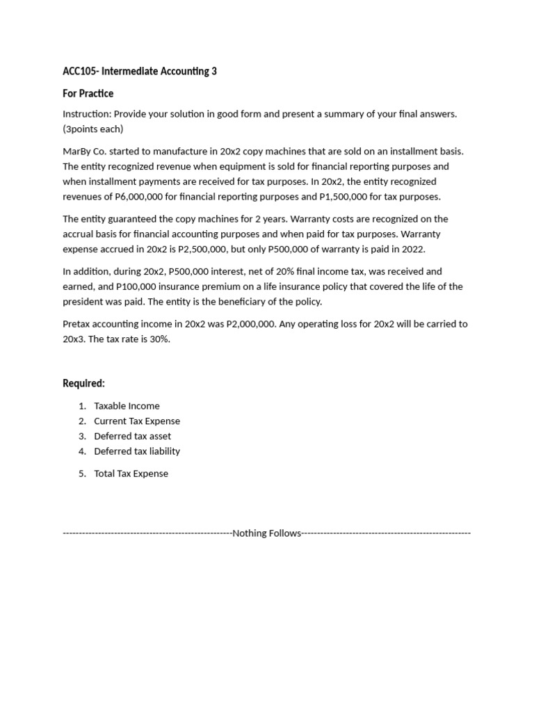 ACC105 For Practice PAS12 | PDF