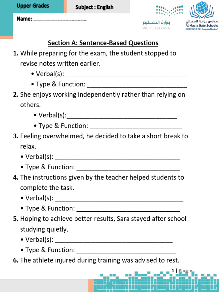 Grammar Worksheet - Unit 8 | PDF | Verb | Syntax