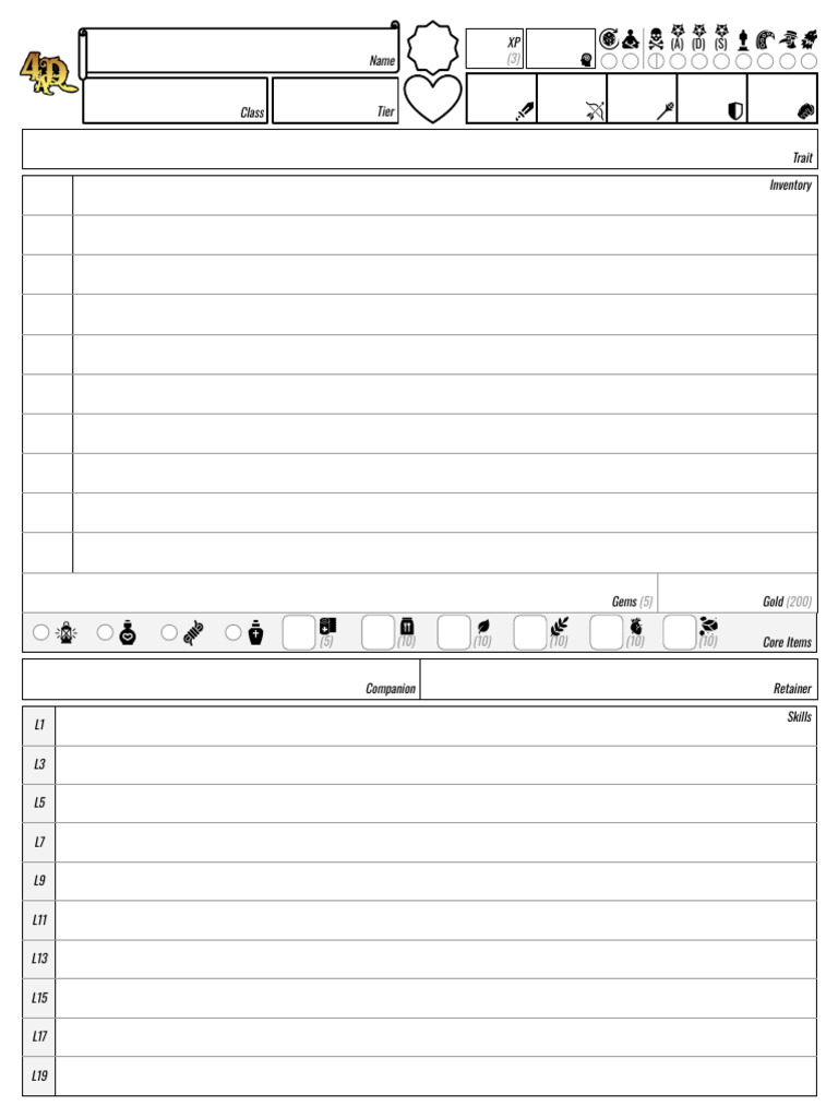 Character Sheet v2 | PDF