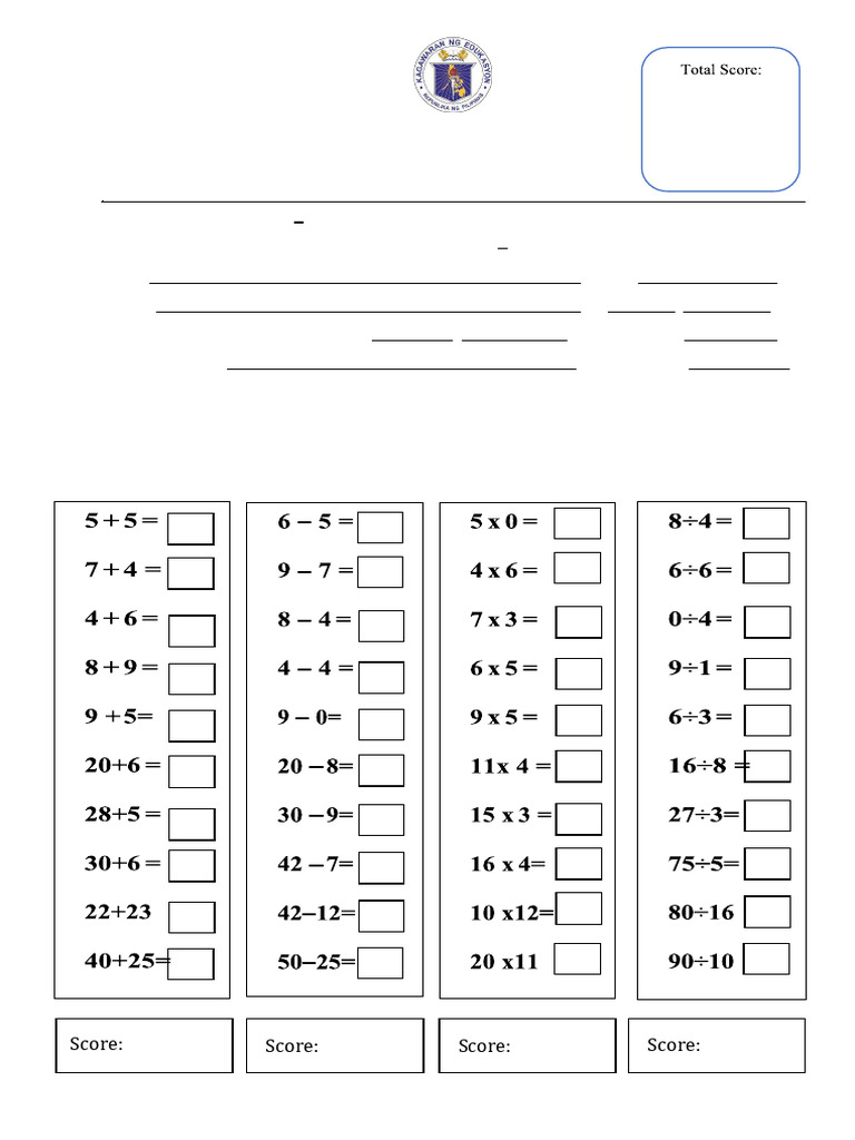Posttest e Runt Grade 5 | PDF