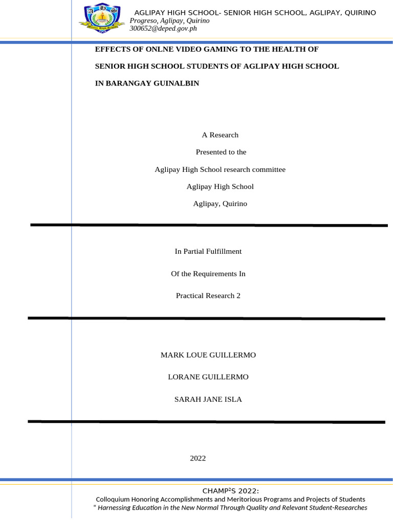 Final Research Revised | PDF | Adolescence | Methodology
