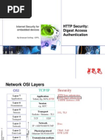 Digest Access Authentication: Internet Security For Embedded Devices