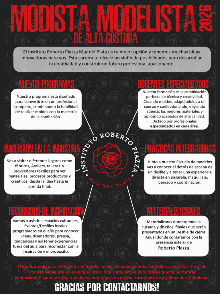 Carrera de Modista Modelista de Alta Costura | PDF