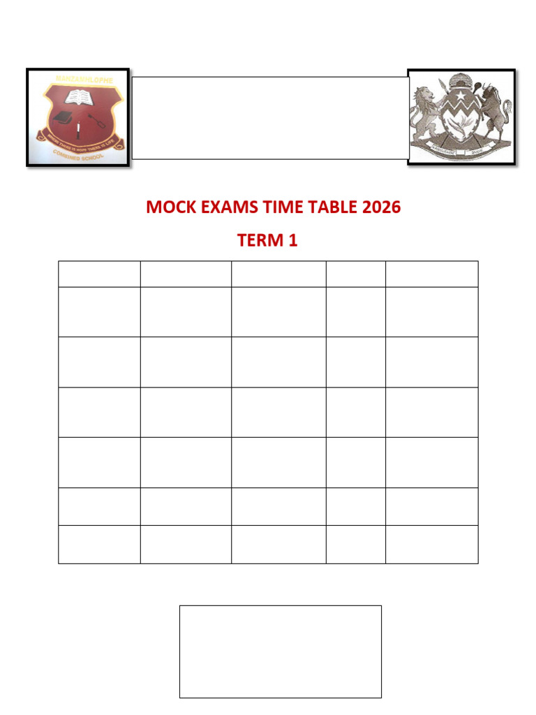 Mock Time Table | PDF