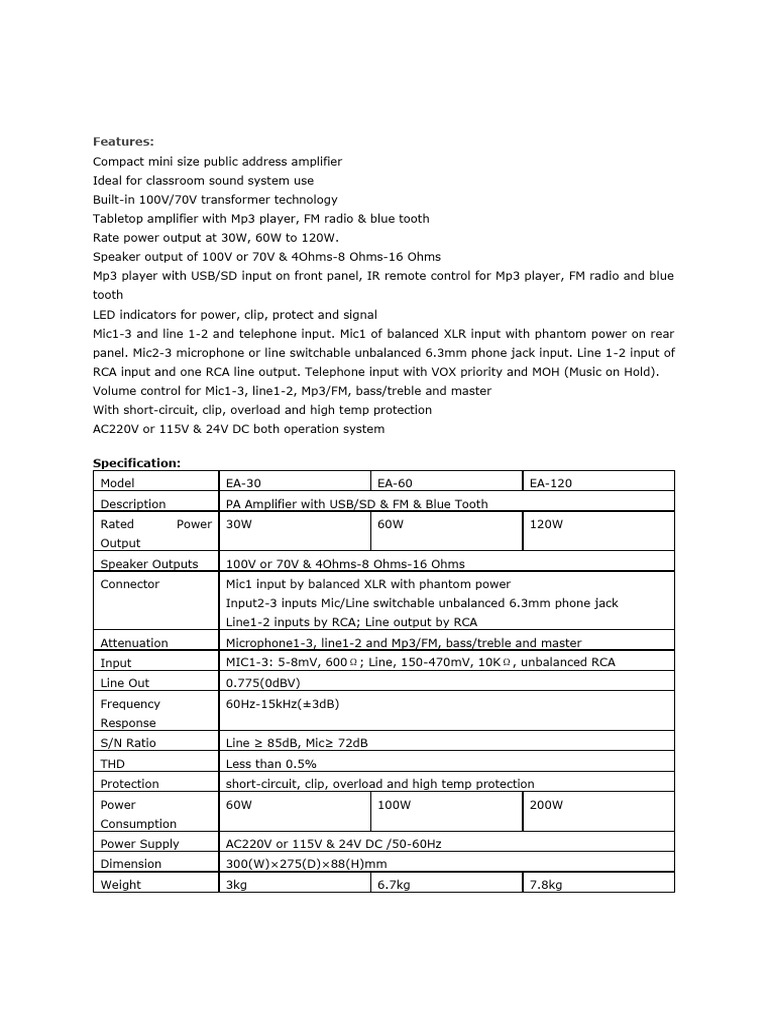 Ea 120 | PDF