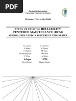 S Reliability Centered Maintenance (RCM) : Tudy of Existing