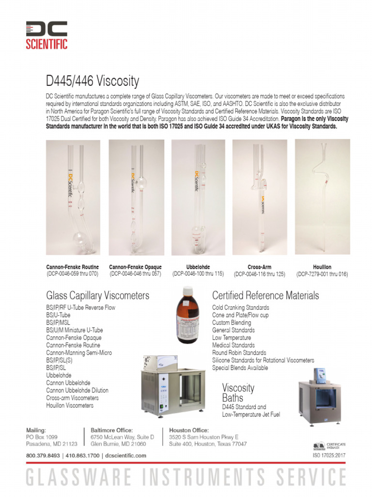 GEN2 DC D445 D446 Viscosmeters | PDF