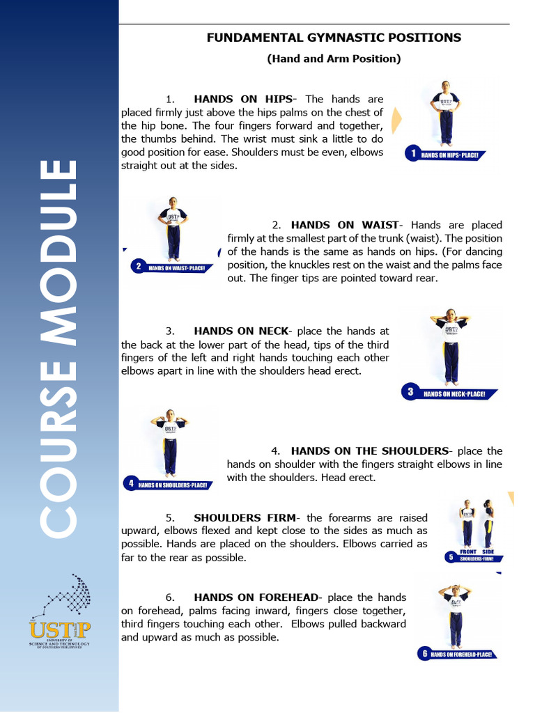 74 Fundamental Gymnastic Positions | PDF | Anatomical Terms Of Motion ...