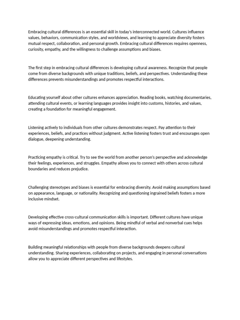 How To Embrace Cultural Differences | PDF | Social Psychology | Psychology