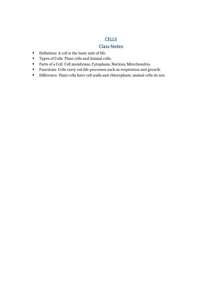 1 Cells | PDF