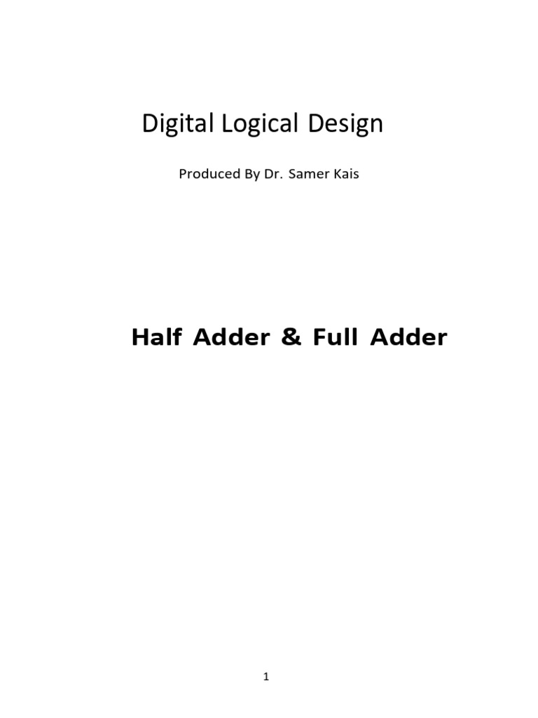 Lecture 5 Addres | PDF | Digital Electronics | Arithmetic