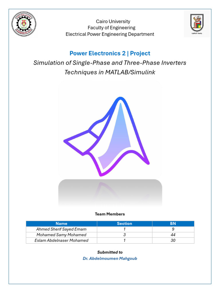 Simulation of Single-Phase and Three-Phase Inverters Techniques in ...
