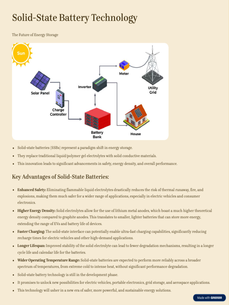 Solid State Battery Technology | PDF | Lithium Ion Battery | Solid