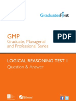 Graduate, Managerial and Professional Series: Logical Reasoning Test 1 Question & Answer