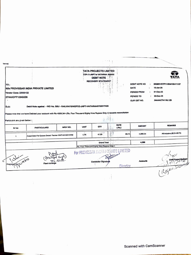 Debit Note | PDF