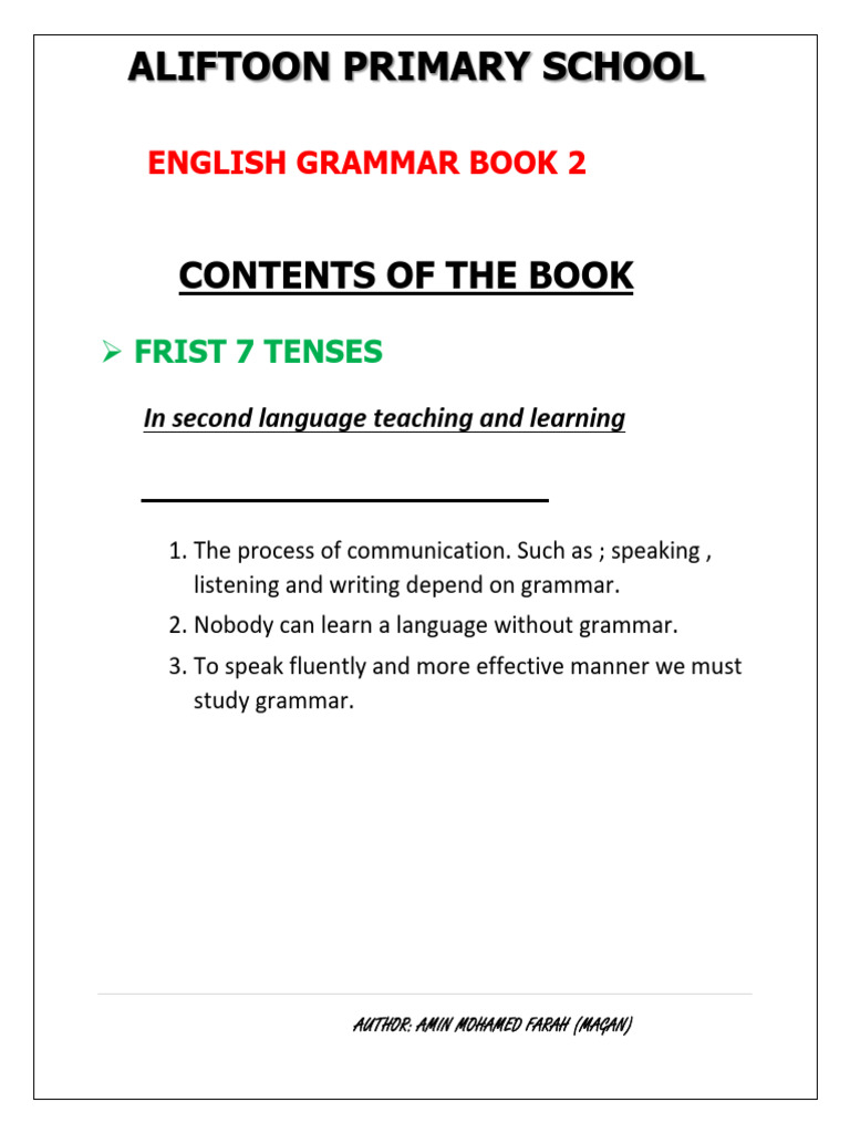 Grammar Course Book 2 Tenses | PDF | English Language | Grammatical Tense