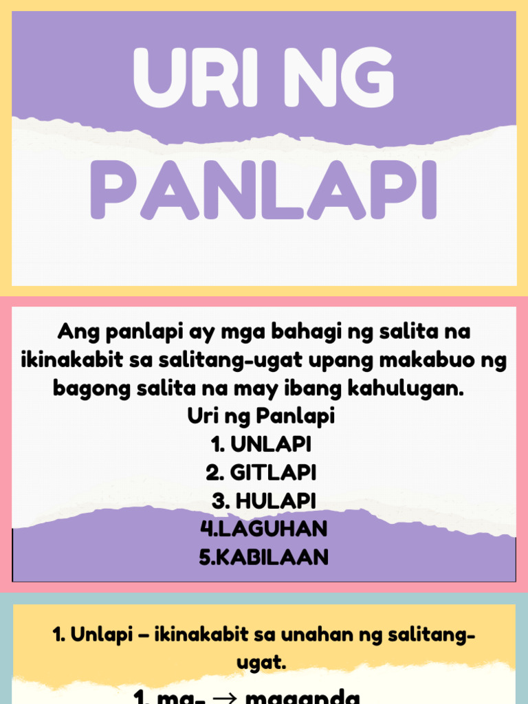 Uri NG Panlapi | PDF