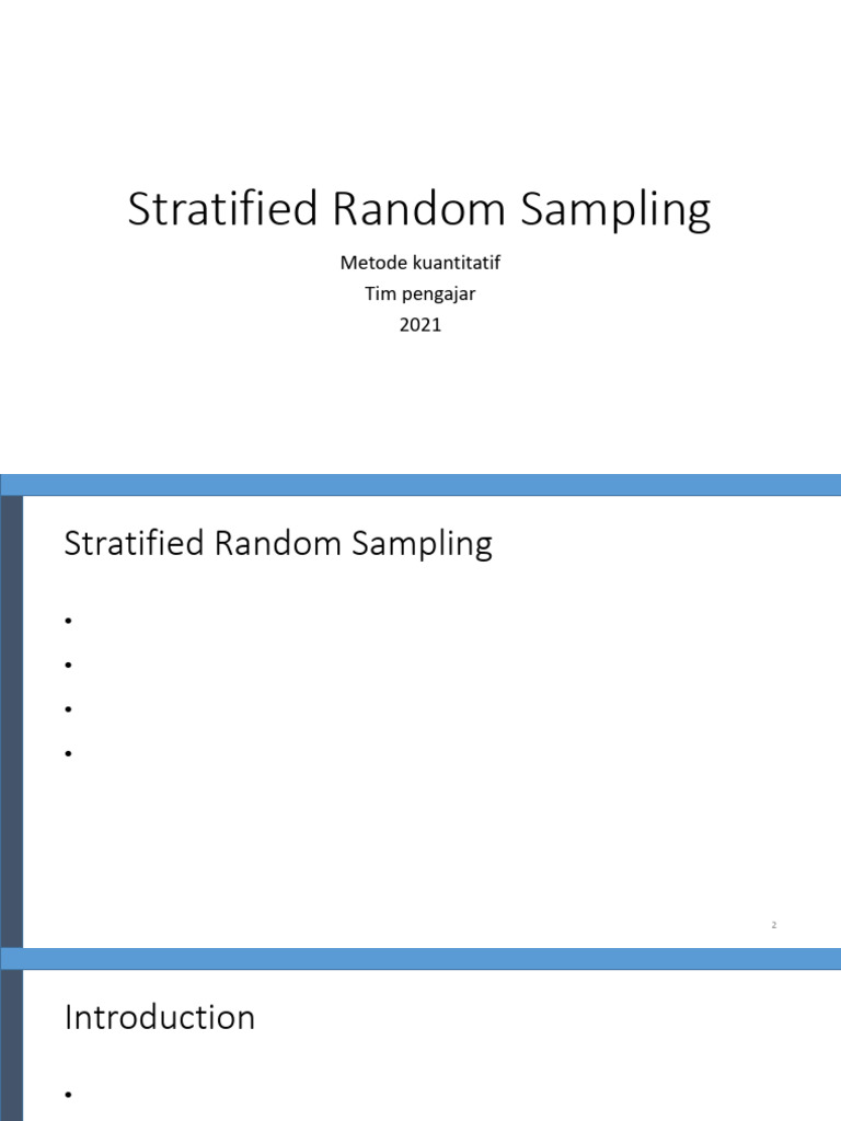 03 Stratified Random Sampling | PDF | Sampling (Statistics) | Sample ...