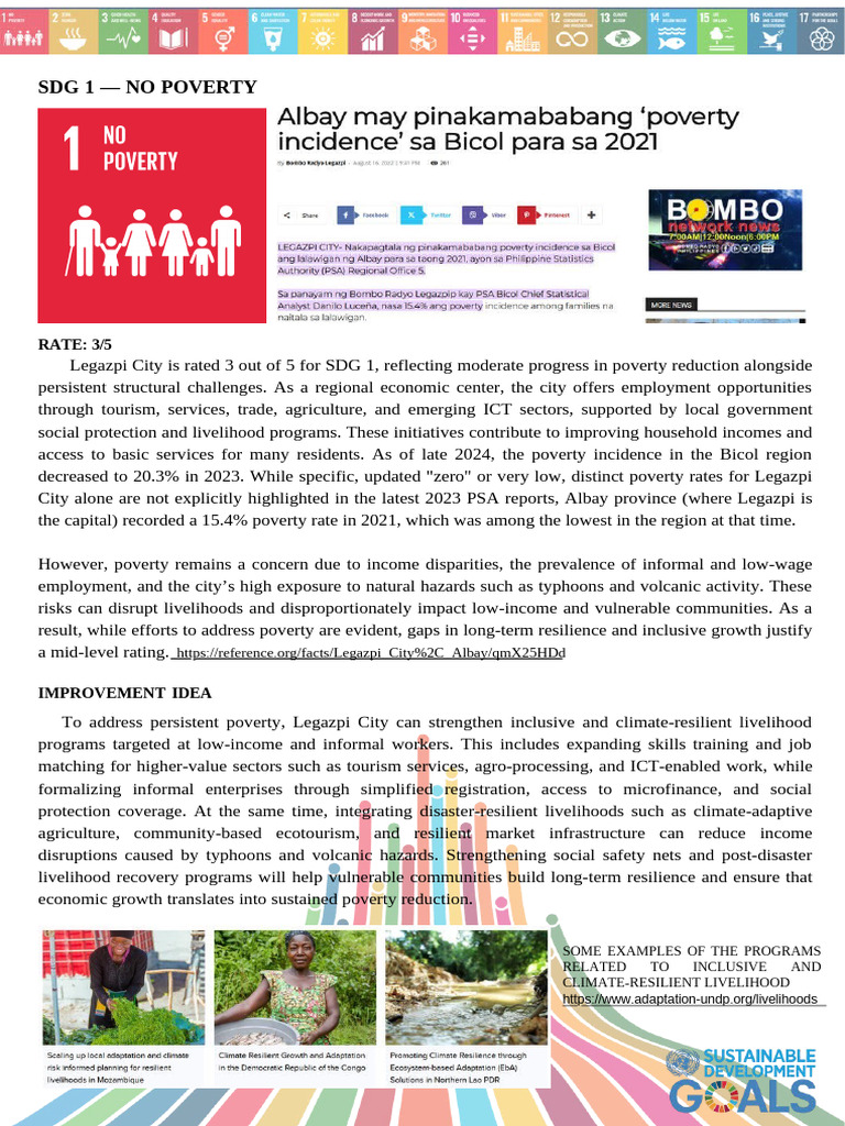 SDG 1 - No Poverty | PDF | Governance | Climate Change Mitigation